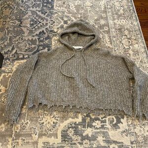 IRO Gray Knit Sweater Classic Crew Neck (Cropped)